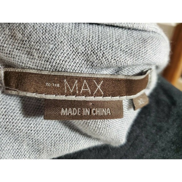 To the Max Women's Gray 100% Acrylic Long Sleeve Open Front Cardigan Sweater XL - Picture 8 of 10